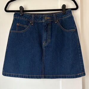 Rhythm Dark Blue Denim Mini Skirt